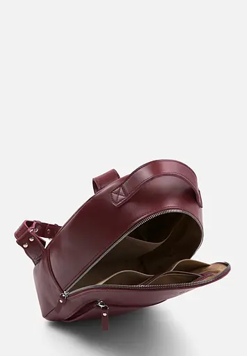 Кожаный рюкзак Groove M бордовый - фото 5
