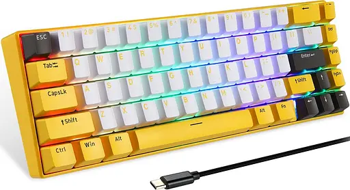 Клавиатура Motospeed BK67 Longhua Blue Yellow (mtbk67ymb) - фото 5