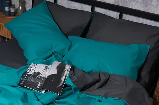 Набір наволочок Moon&Star Бязь Gold Люкс Gray Green 40х40 см 2 шт - фото 2