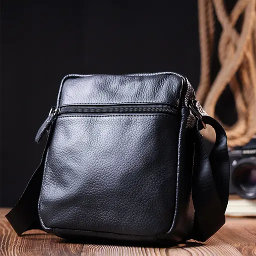 Чоловіча шкіряна сумка Vintage 18х19х6 см sum0020306 - фото 8