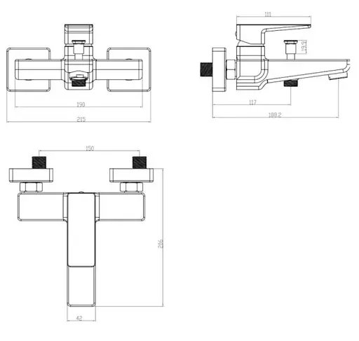 Смеситель для ванны Omnires Parma chrome PM7430CR Хром - фото 2