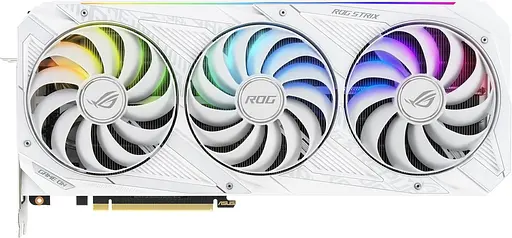 Відеокарта ASUS RTX 3080 10Gb ROG Strix White OC V2 LHR (ROG-STRIX-RTX3080-O10G-WHITE-V2) (GDDR6X, 320 bit, PCI-E v4.0 x16) Б/в - фото 1
