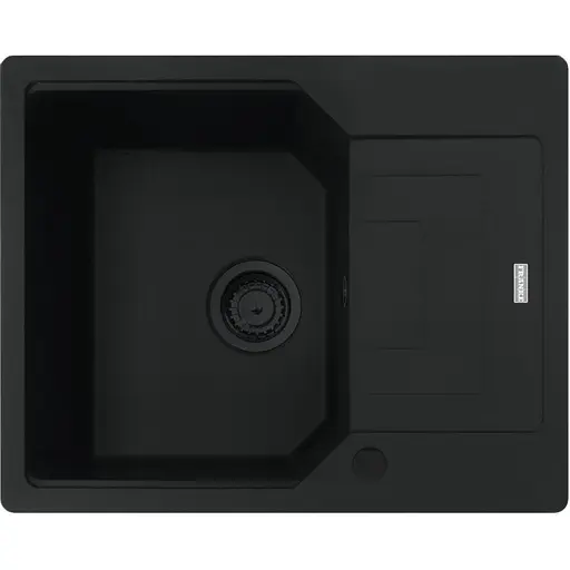 Кухонна мийка Franke Franke Urban, фраграніт, прямокутник, з крилом, 620х500х220мм, чаша - 1, врізна, оборотна, UBG 611-62, чорний матовий