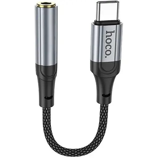 Адаптер перехідник Hoco LS36 Type-C to Jack 3.5F чорний