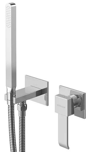 Набор гигиенического душа скрытого монтажа Kohlman Axis chrome QW135N, Хром - фото 1