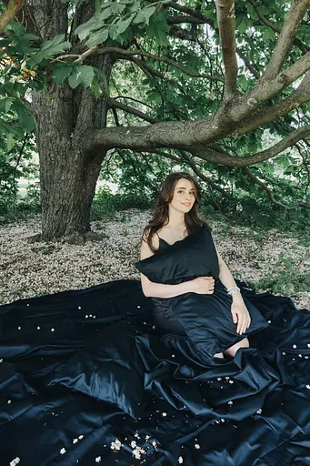 Комплект постельного белья сатин 100% хлопок Black Silk черный - двухспальный - фото 2