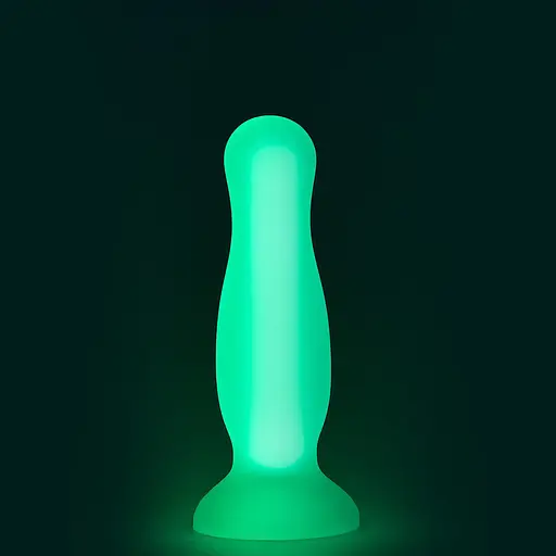 Анальная пробка Radiant Glow In The Dark Small 11 см (зеленый) - фото 5