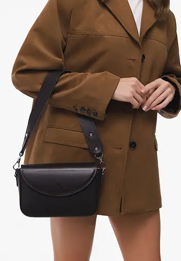 Шкіряна сумка Molly темно-коричнева - фото 10