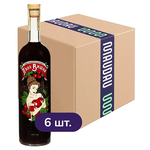 Ликер Пьяная Вишня 17.5% 1 л х 6 шт.