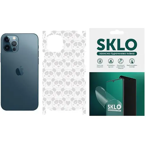 Защитная гидрогелевая пленка SKLO Back (тыл+грани) Transp. для Apple iPhone 13 mini (5.4) Прозорий / Панды