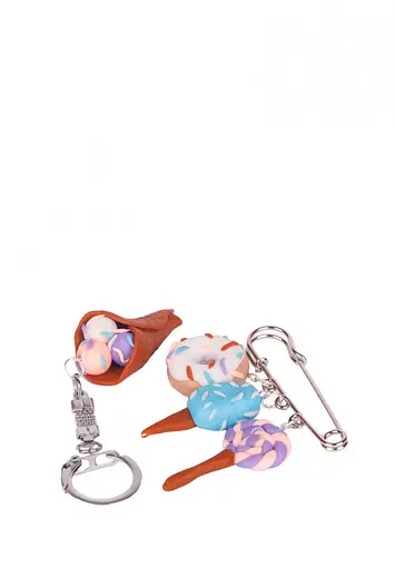 Набір для творчості. Ліплення з полімерної глини "Брелок і брошка Солодощі морозиво" (ПГ-001) PG-001 - фото 2