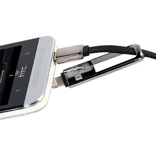 Кабель Remax Transformers 2 в 1 Micro-USB + лайтинг iphone 6, 7, 8 X, 2 головы - фото 1