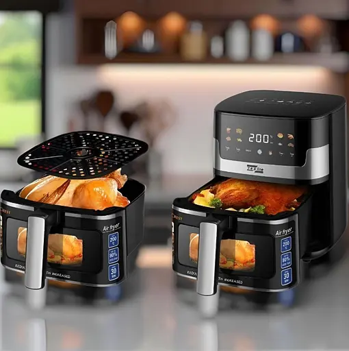 Аерофритюрниця Zepline ZP-215 8 л з сенсорним управлінням дисплеєм і таймером 3500 Вт Чорна - фото 8