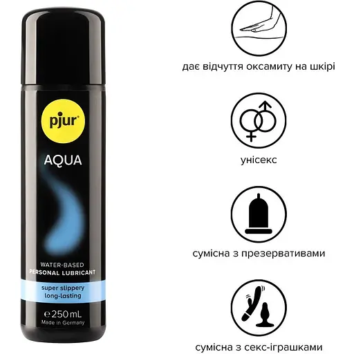 Лубрикант на водній основі Pjur Aqua 250 мл - фото 2