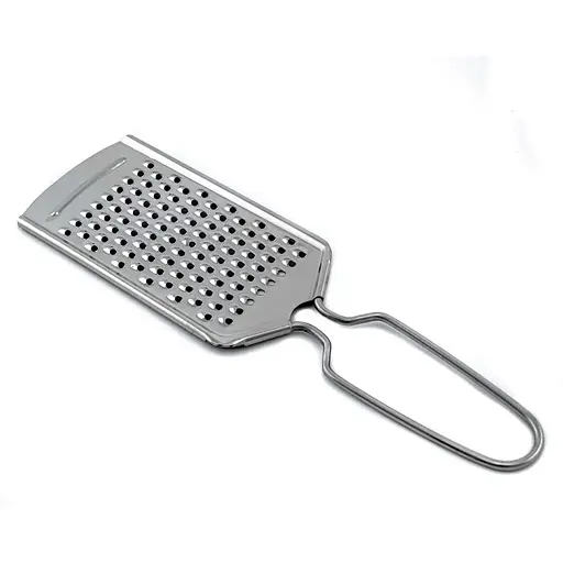 Терка дрібна плоска для шоколаду, сиру, горіхів, часнику, імбиру з нержавіючої сталі 21 см, Kitchen Master 85773 - фото 1