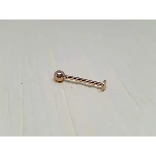 Золотая серьга-пирсинг для пирсинга губы Dear. 7008 - фото 2