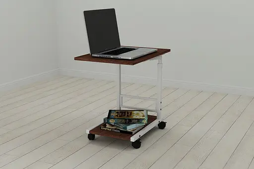 Стол приставной Ferrum-decor Френа 62x40x60 металл Белый ДСП Венге 16мм (FRD-105399)