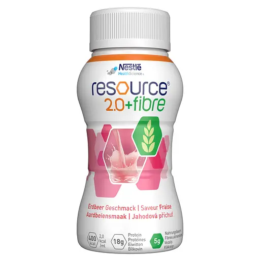 Набір ентеральне харчування Nestle Health Science Resource 2.0+Fibre зі смаком полуниці 3.2 л (4 уп. х 4 шт. х 200 мл) - фото 4