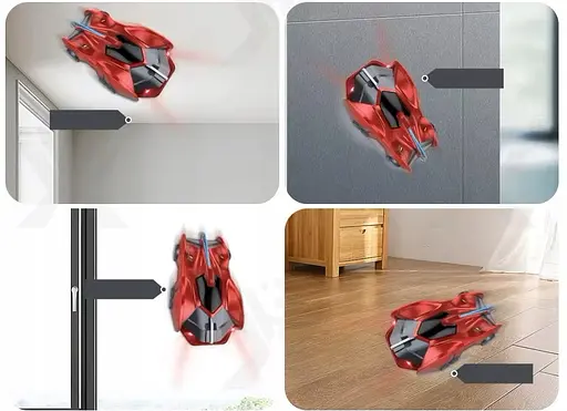 Машинка на управлінні що їздить по стінах червона 2001111 - фото 5