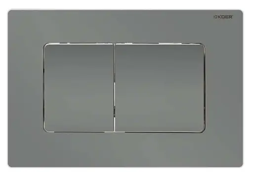 Панель змиву Koer KT-0602-07 пластикова, кнопка квадратна KR5183, Графит - фото 4
