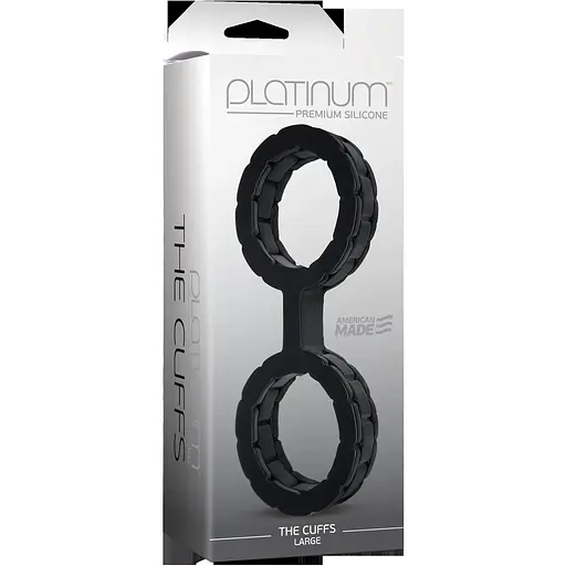 Наручники из силикона Doc Johnson The Cuffs Large - Black - фото 2