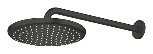 Верхний душ с душевым кронштейном 380, мм 1 режим струи Grohe Tempesta 250 266682430, Черный матовый - фото 3