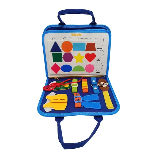 Дитяча розвивальна сумочка-логіка XX45285-3 тактильні, розвивальні вправи, з фетру - фото 2