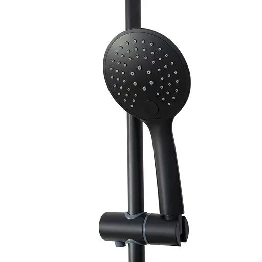 Душова система Rea Vigo чорний матовий з полицею REA-P7001, Чорний матовий - фото 4