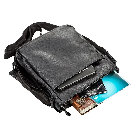 Сумка кожаная мужская SHVIGEL 24х25х8 см sum0012511 - фото 4