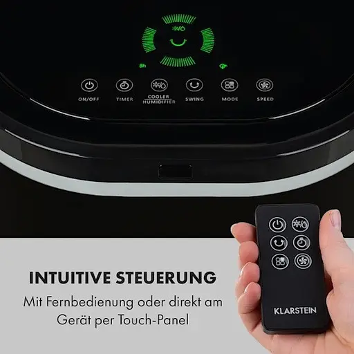 Охладитель воздуха Klarstein IceWind Plus 4-в-1 330 м3/ч Черный (10035785) - фото 6