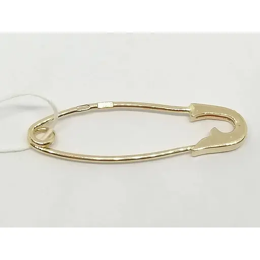 Золотая брошь-булавка Гаразд с фианитами. 3583387 - фото 3