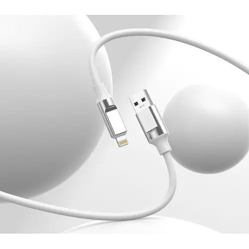 Кабель XO NB251 Android Liquid Silicone Rubber for Micro 6A/1 м Білий - фото 1