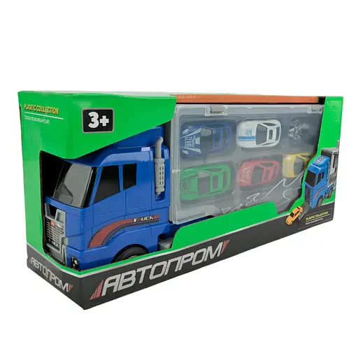 Дитячий трейлер з машинками АВТОПРОМ PS006-1, 6 машинок - фото 1