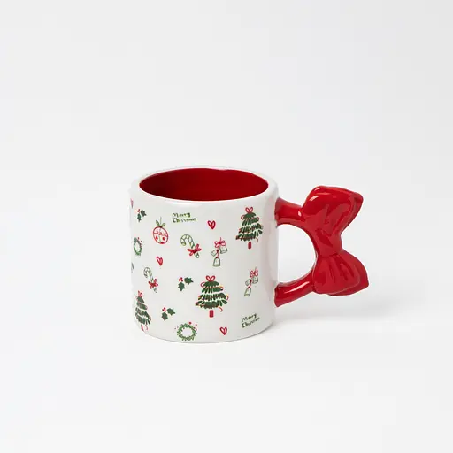 Новогодняя фарфоровая чашка для кофе и чая 400 мл Merry Christmas Yiwu CR-1-18
