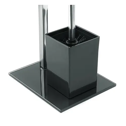 Держатель туалетной бумаги с щеткой PILI черный (141315) - фото 3