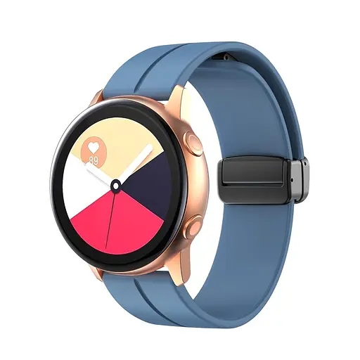 Ремінець силіконовий Tamister для годинника Magic Lock 22 мм блакитний - фото 4