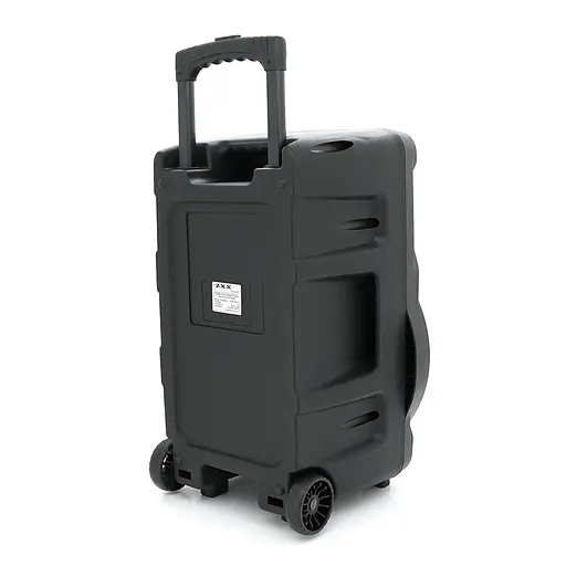 Потужна акустична система з підсвічуванням ZXX - 7373, 400W, Дротовий мікрофон, вбудований акум 12В 7А, живлення 220в, Black, Box - фото 5