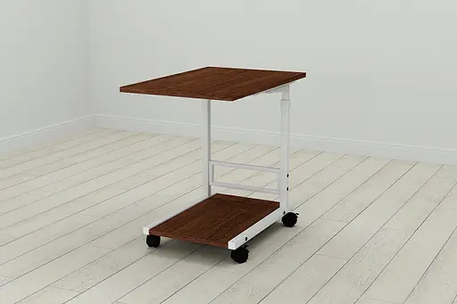 Стіл приставний Ferrum-decor Френа 62x40x60 метал Білий ДСП Венге 16мм (FRD-105399) - фото 2