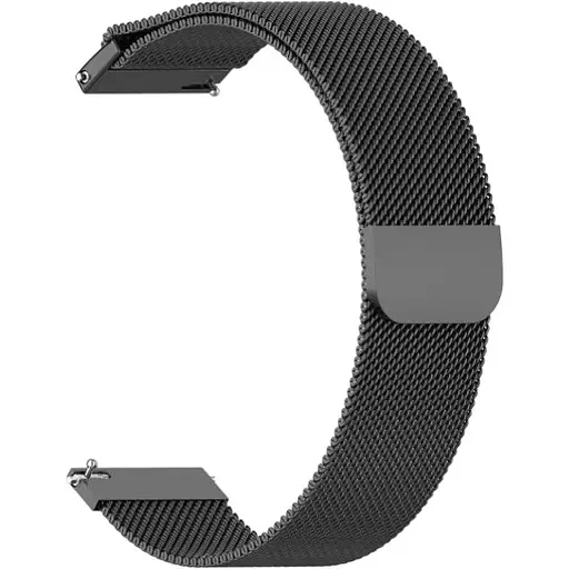 Ремешок DK CDK для Garmin Forerunner 255 / 255 Music 22mm Metal Milanese Loop Magnetic (09650) (black)