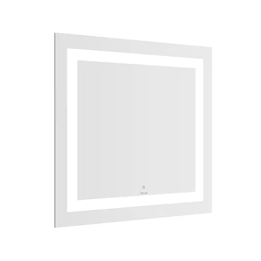 Дзеркало Volle Luna Cuadro прямокутне 70x80 см, з підсвічуванням по контуру, сенсорним вимикачем хром 1648.53127800, Хром - фото 2