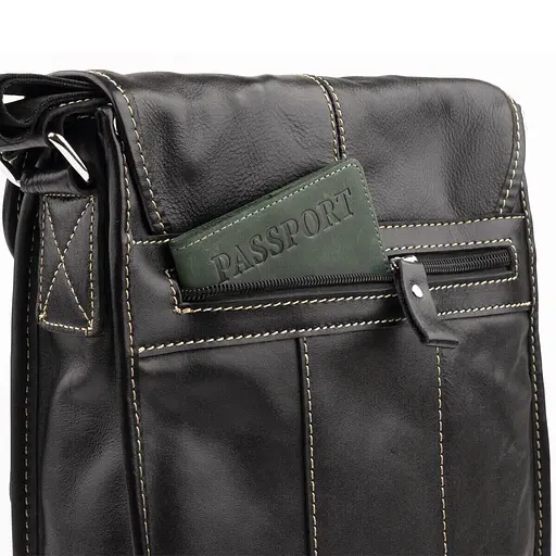 Сумка чоловіча вертикальна шкіряна Vintage 26,5х22,5х7 см sum0028936 - фото 3