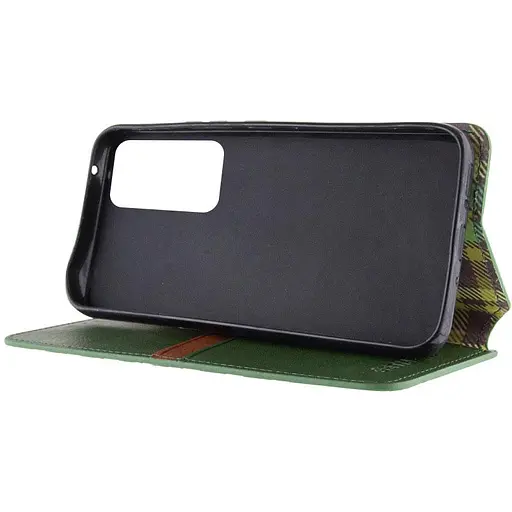 Кожаный чехол-книга GETMAN Cubic (PU) для Samsung Galaxy M35 5G Зеленый - фото 5