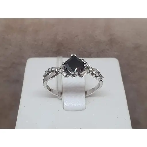 Срібне кільце Агні КАСІОПЕЯ з фіанітом. 1420/1Р-CZ 17,5 - фото 4