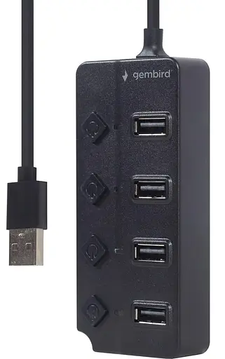 USB-хаб Gembird UHB-U2P4P-01 на 4 порта USB 2.0 (UHB-U2P4P-01) - фото 3