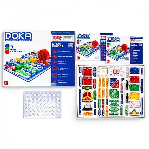 Конструктор електронний Doka Школа 999+ схем D70708 - фото 2