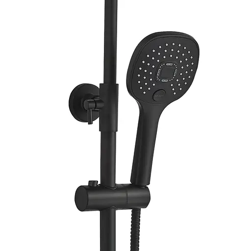 Душова система Globus Lux Termostatic R GLA-0041T-BB, Чорний матовий - фото 3