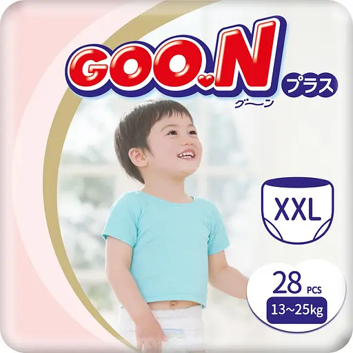 Упаковка трусиків-підгузків Goo.N Plus ХXL (13-25 кг) для дітей унісекс 56 шт. (28 шт. х 2 шт.) - фото 2