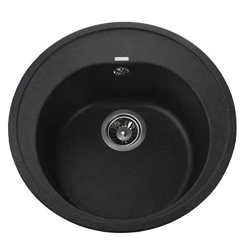 Кухонная мойка гранитная Globus Lux Martin черный металлик 510мм-А0001, Черный - фото 1