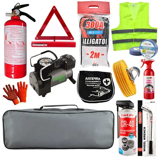 Ремонтний набір автомобіліста Uragan з компресором (na_34) - фото 1