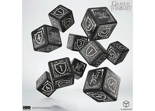 Набір кубиків Game of Thrones. Night's Watch 10xD6 Dice Set (10 шт.) (GOT/00190166/2025/5/B) - фото 2